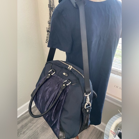 Lululemon Large Vintage Rare Gym/Travel Carry On Tote Shoulder Bag Navy & Silver - Picture 12 of 16